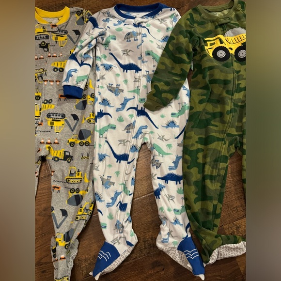 3 pairs Carter footed pjs 3t - Picture 3 of 5